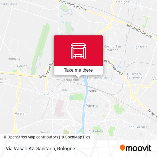 Via Vasari Az. Sanitaria map