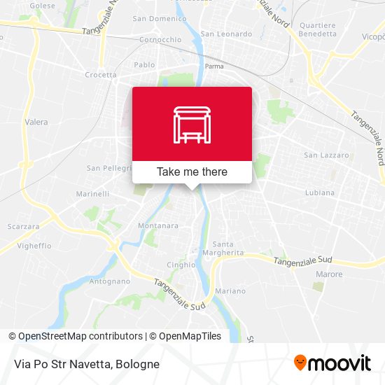 Via Po Str Navetta map