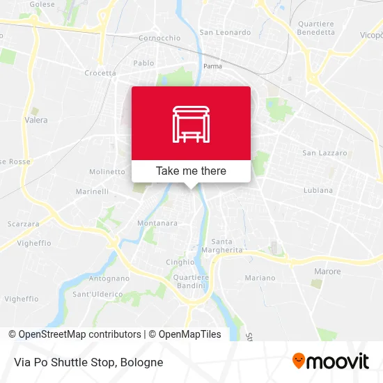 Via Po Shuttle Stop map
