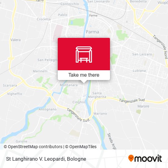 St Langhirano V. Leopardi map