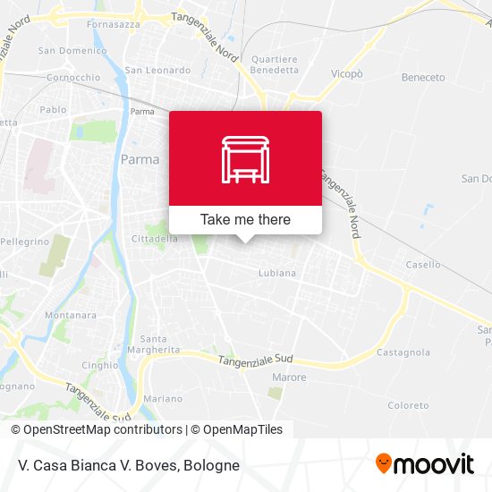 V. Casa Bianca V. Boves map