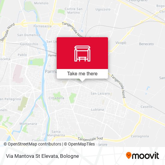 Via Mantova St Elevata map