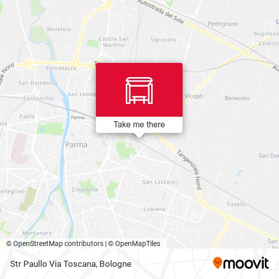 Str Paullo Via Toscana map