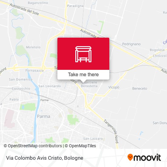 Via Colombo Avis Cristo map