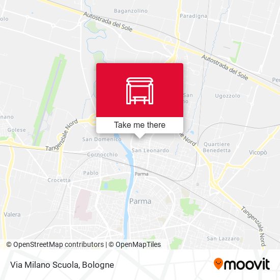 Via Milano Scuola map