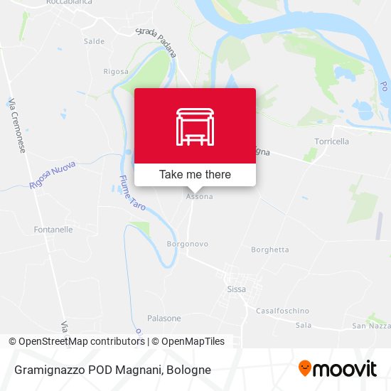 Gramignazzo POD Magnani map