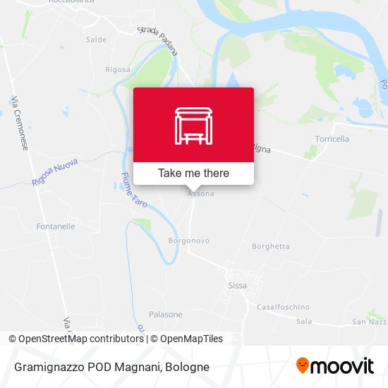 Gramignazzo POD Magnani map