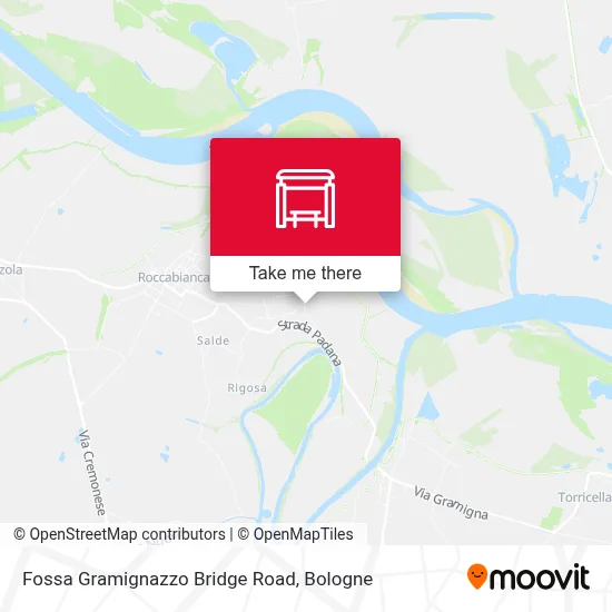 Fossa Gramignazzo Bridge Road map