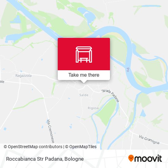 Roccabianca Str Padana map