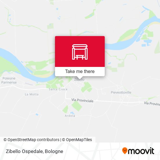 Zibello Ospedale map