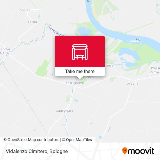Vidalenzo Cimitero map