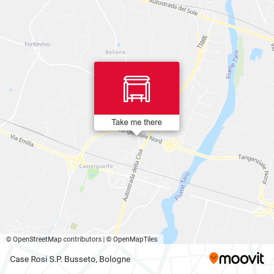 Case Rosi S.P. Busseto map