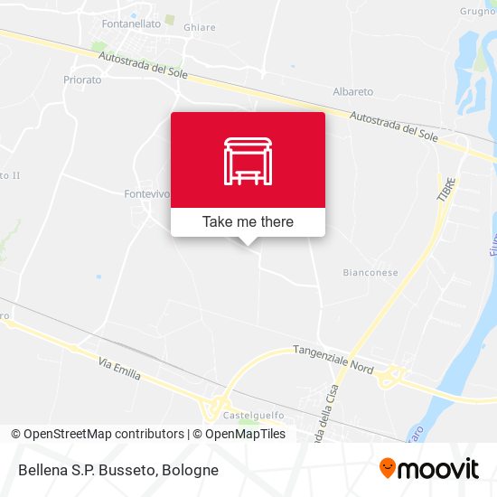 Bellena S.P. Busseto map