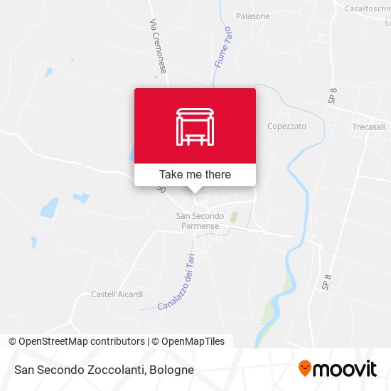 San Secondo Zoccolanti map