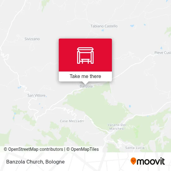 Banzola Church map