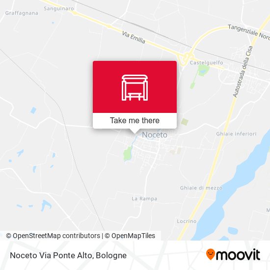 Noceto Via Ponte Alto map