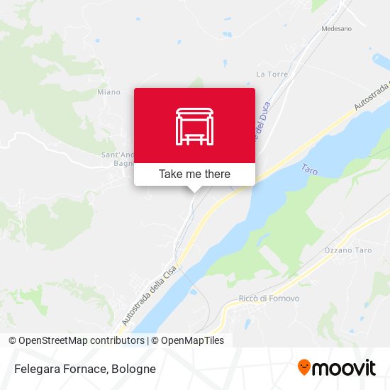 Felegara Fornace map