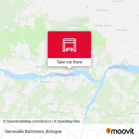 Serravalle Battistero map