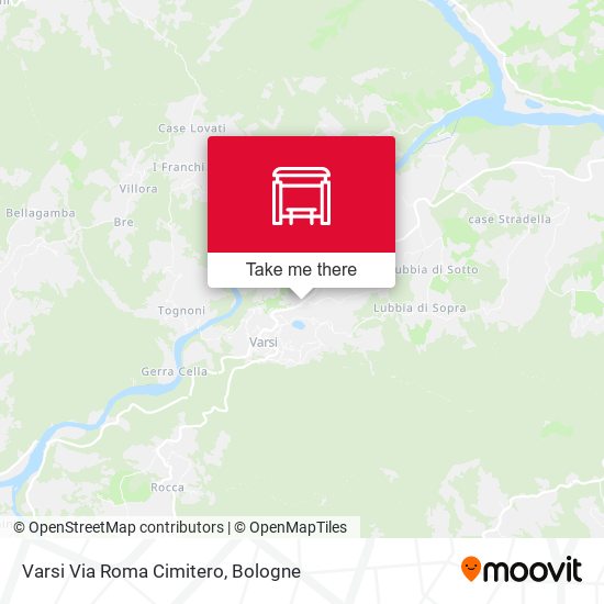 Varsi Via Roma Cimitero map