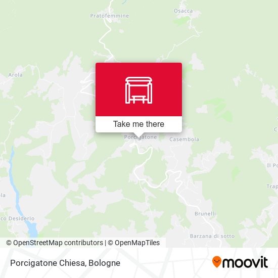 Porcigatone Chiesa map