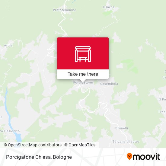 Porcigatone Chiesa map