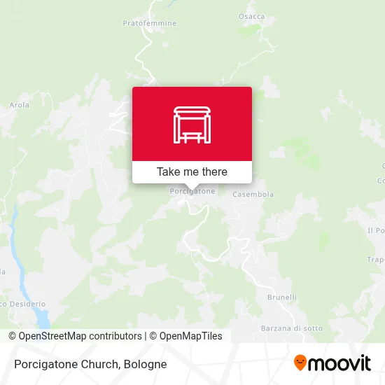 Porcigatone Church map