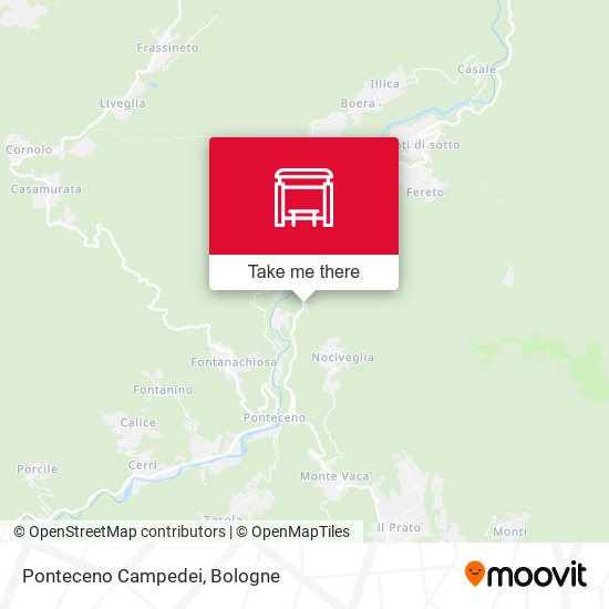 Ponteceno Campedei map