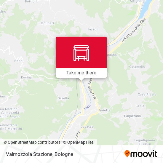 Valmozzola Stazione map