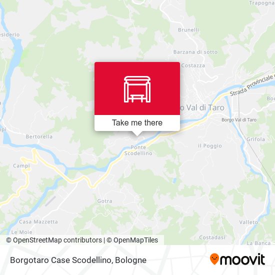 Borgotaro Case Scodellino map
