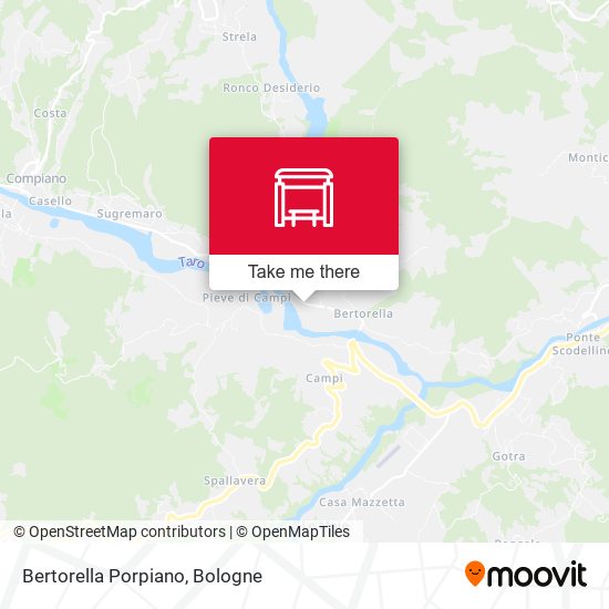 Bertorella Porpiano map