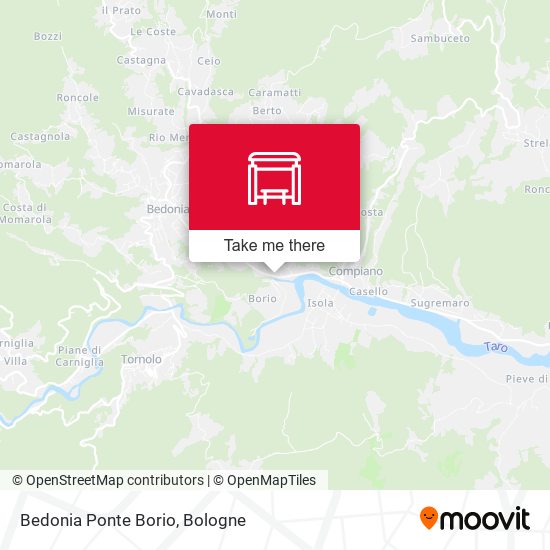 Bedonia Ponte Borio map