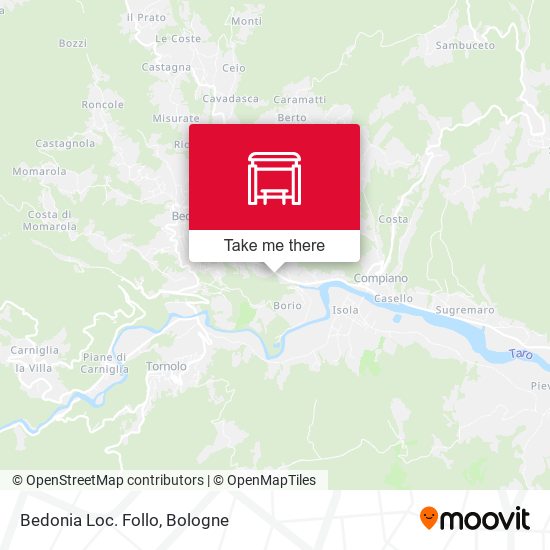 Bedonia Loc. Follo map