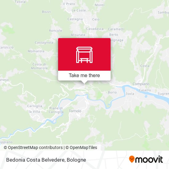 Bedonia Costa Belvedere map
