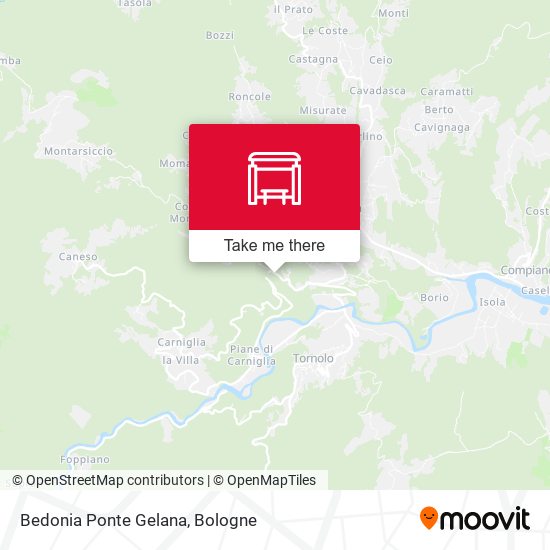 Bedonia Ponte Gelana map