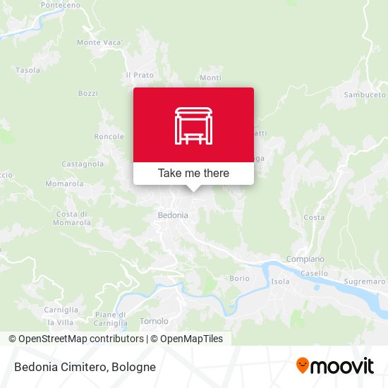 Bedonia Cimitero map