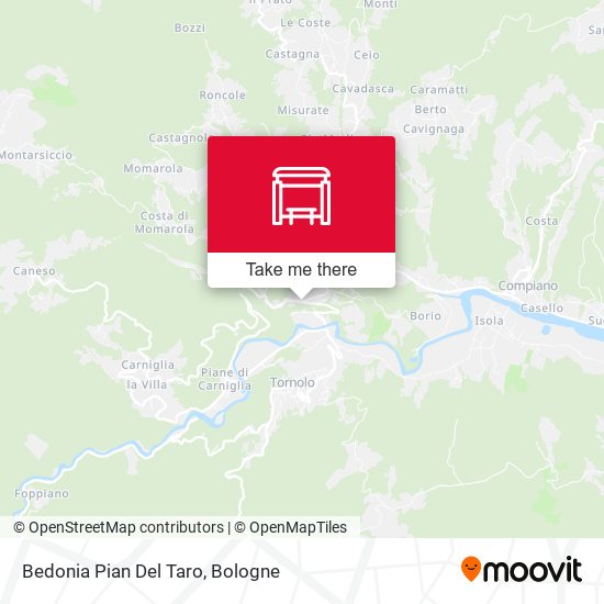 Bedonia Pian Del Taro map
