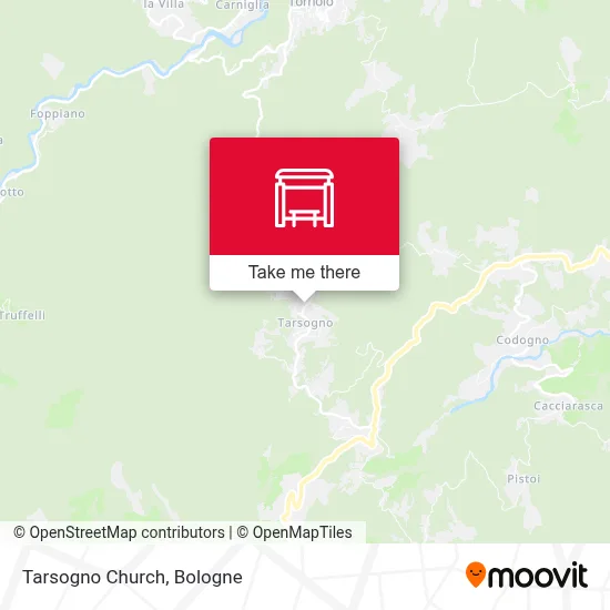 Tarsogno Church map