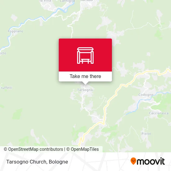 Tarsogno Church map