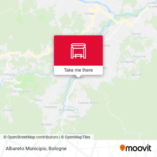 Albareto Municipio map