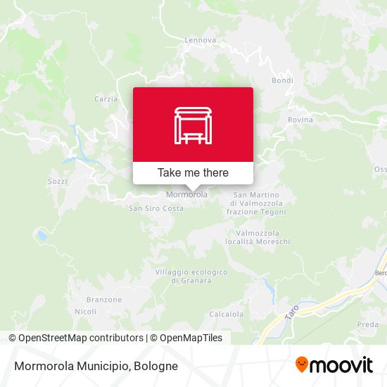 Mormorola Municipio map