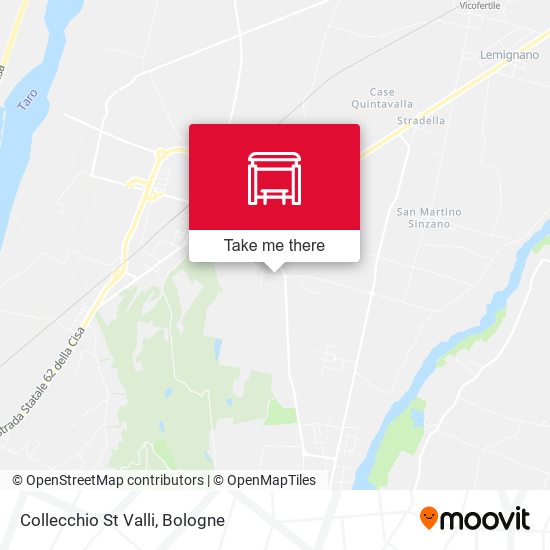 Collecchio St Valli map