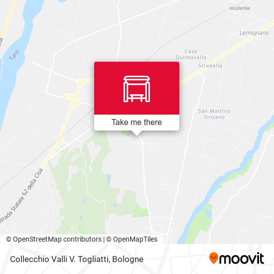 Collecchio Valli V. Togliatti map