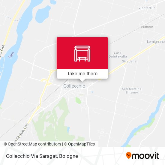 Collecchio Via Saragat map