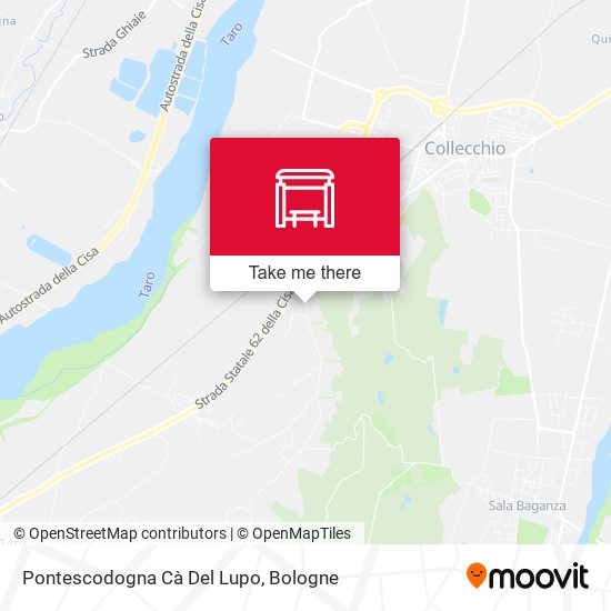 Pontescodogna Cà Del Lupo map