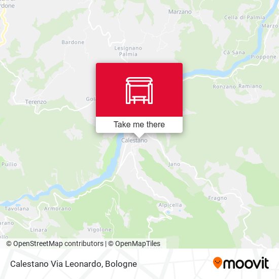 Calestano Via Leonardo map