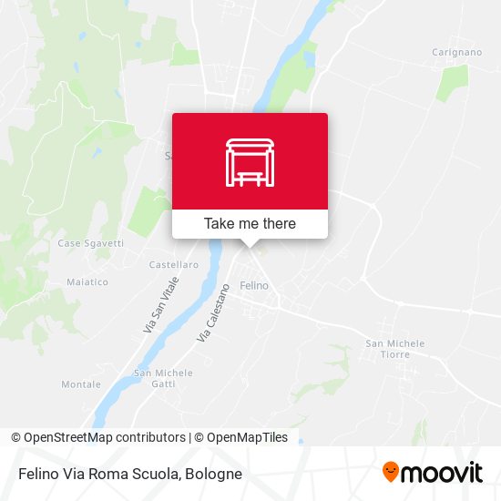 Felino Via Roma Scuola map