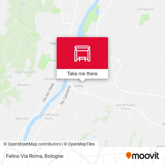 Felino Via Roma map