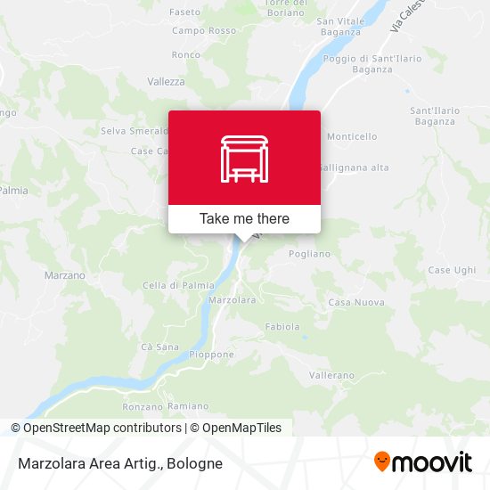 Marzolara Area Artig. map