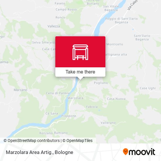 Marzolara Area Artig. map