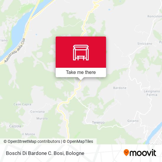 Boschi Di Bardone C. Bosi map